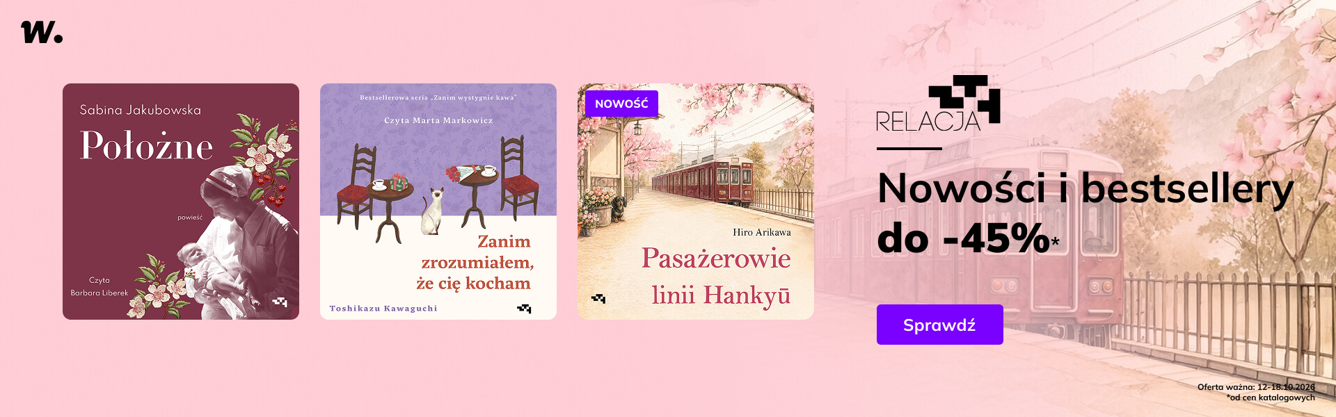 Grafika prowadzi do promocji: Grupa Wydawnicza Relacja. Cała oferta do -45%!