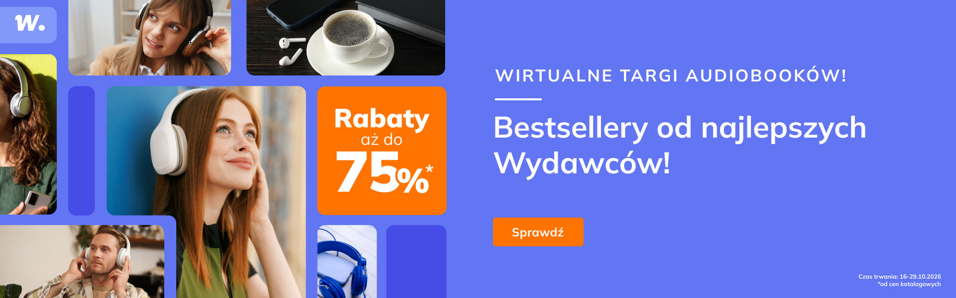 Grafika prowadzi do promocji: Wirtualne Targi Audiobooków! baner