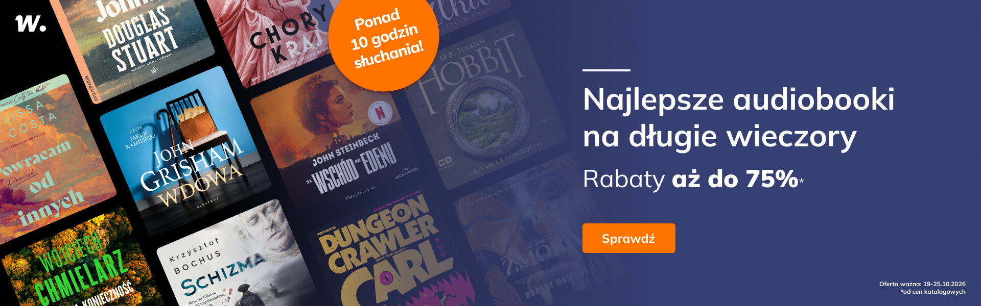 Grafika prowadzi do promocji: Najlepsze audiobooki na długie wieczory!