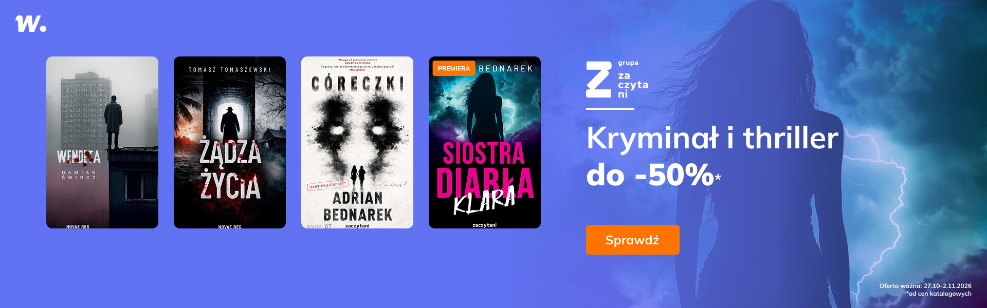 Grafika prowadzi do promocji: Grupa Zaczytani: kryminał i thriller do -50%