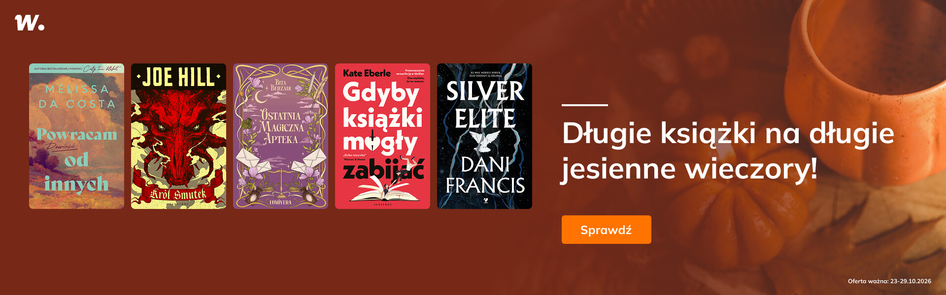 Grafika prowadzi do promocji: Długie książki na długie jesienne wieczory!
