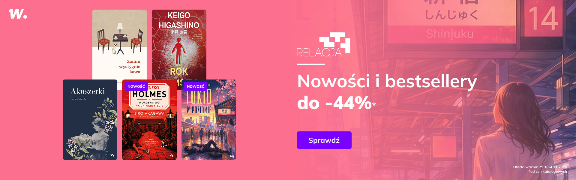 Grafika prowadzi do promocji: Grupa Wydawnicza Relacja: nowości i bestsellery do -44%