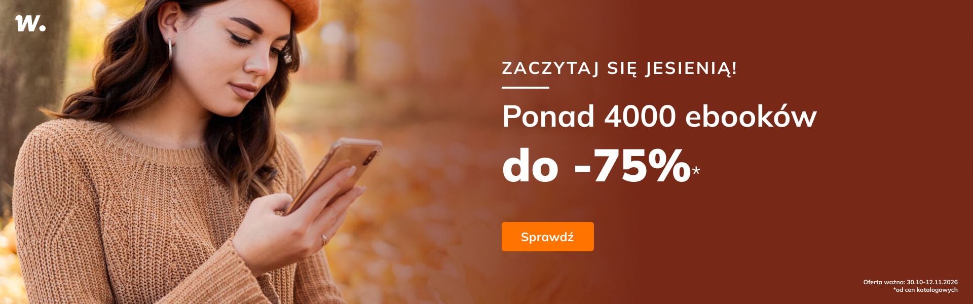Grafika prowadzi do promocji: Zaczytaj się jesienią! Ponad 4000 ebooków do -75%