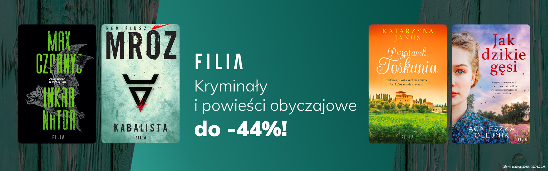 Grafika prowadzi do promocji: Filia: kryminały i powieści obyczajowe