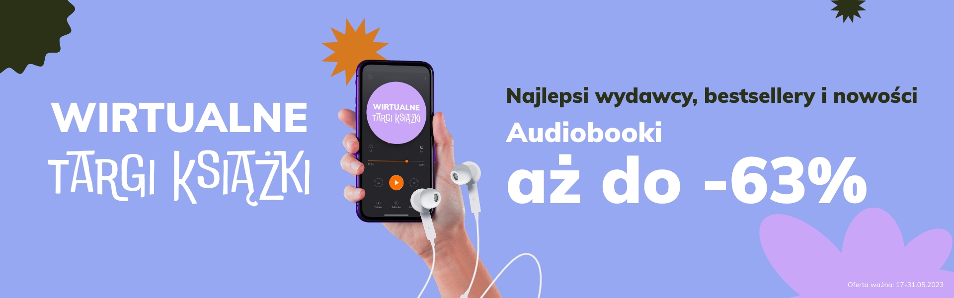 Grafika prowadzi do promocji: Targi - baner audiobooki