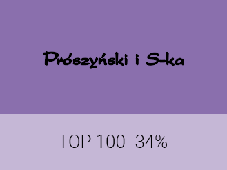 TOP 100 Prószyński i S-ka -34%
